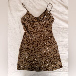 Urban Outfitters Brown Leopard Mini Dress